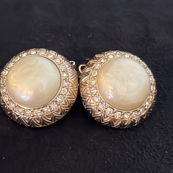 Lot designer Vintage clip on earrings Bergere Trifari W Germany unmarked - Picture 3 of 13